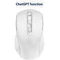 Dual-Mode Bluetooth 5.0 & 2.4GHz Wireless Rechargeable Mouse - 4000 DPI, Ergonomic | White & Black