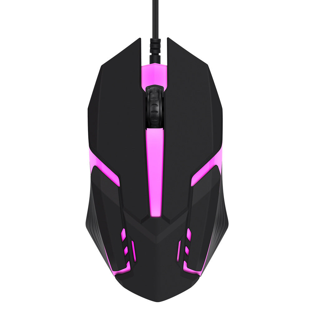 Compact Wired RGB Gaming Mouse - 1600 DPI, Touch Scroll Wheel, 4-Gear | White & Black