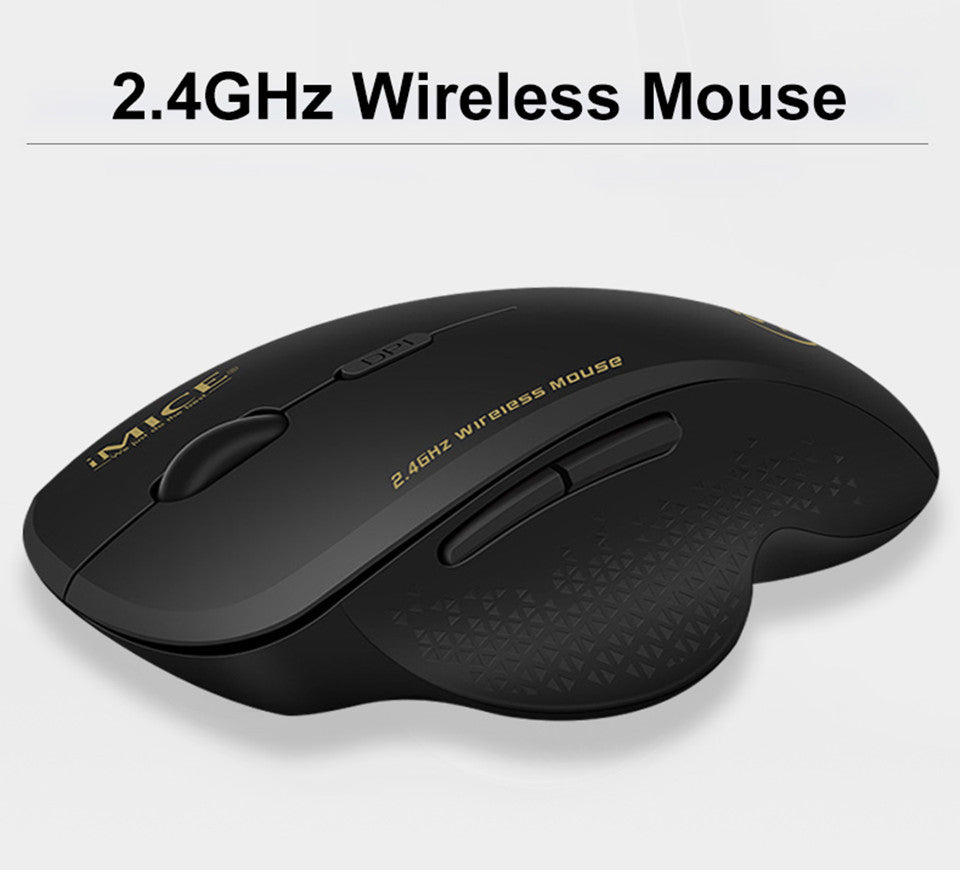 G6 2.4GHz Wireless Gaming Mouse - Touch Wheel, 6 Buttons, 10m Range | Black Iron Grey, Obsidian Black & Ruby Red