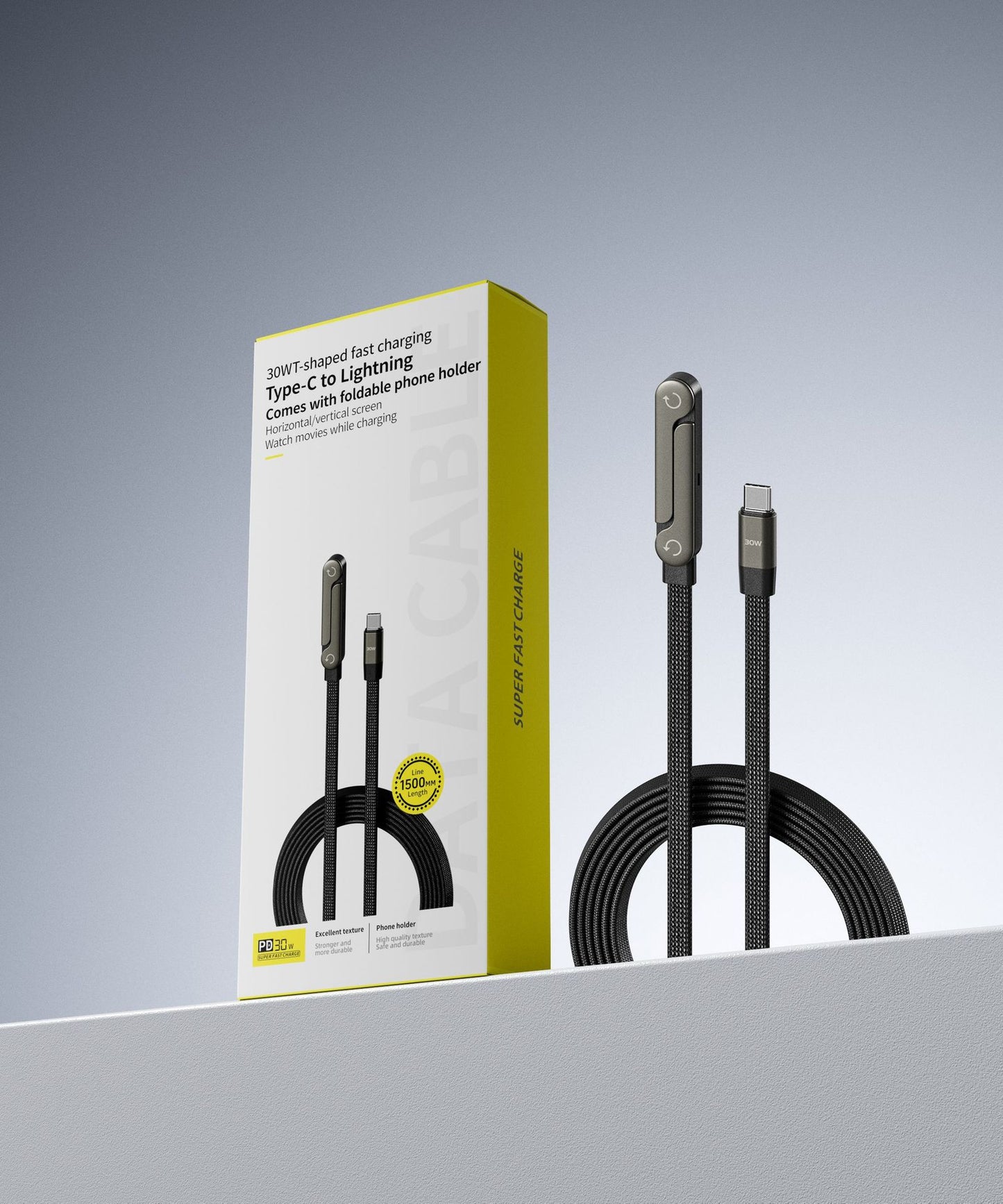 fast-charging-foldable-bracket-data-cable-2-in-1-data-wire-foldable-phone-tablet-stand-type-c-to-type-c-usb-a-to-type-c