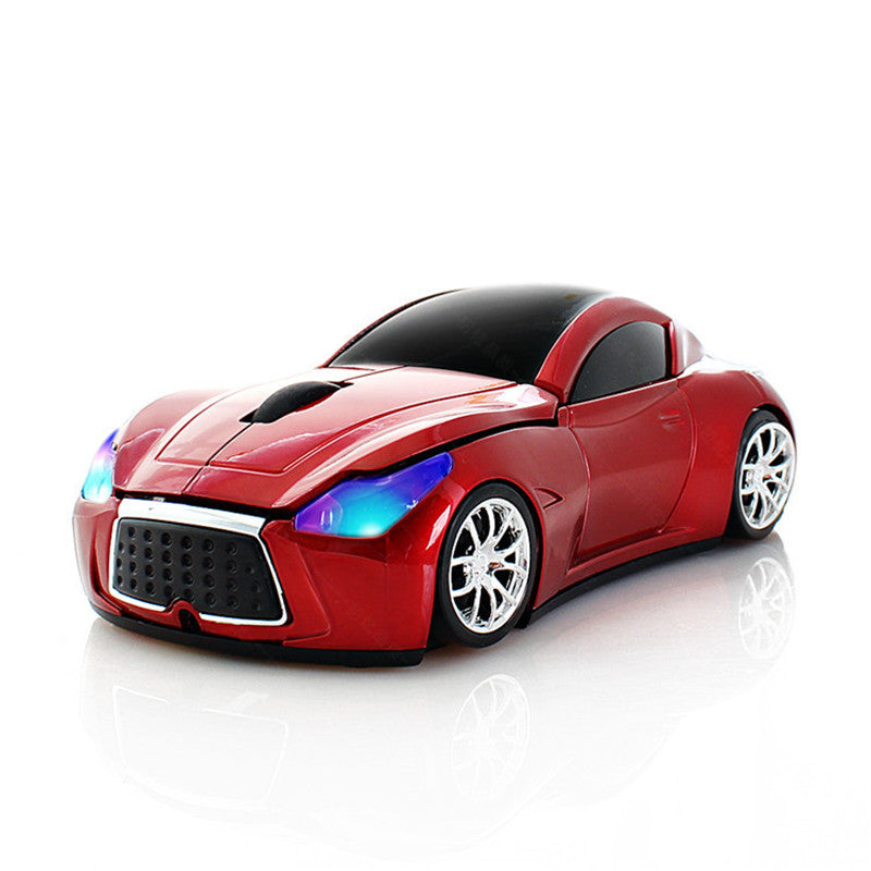 Car-Shaped Wireless Mouse - 1000 DPI, 2.4GHz, 10m Range | White, Red, Green, Blue, Black & Grey