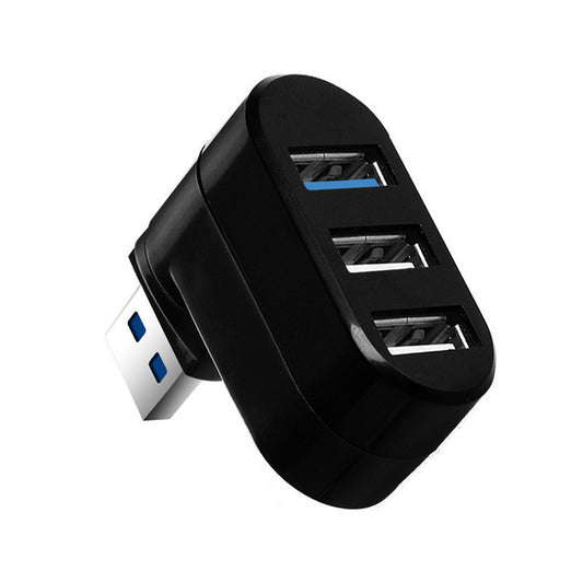 3-Port USB 3.0 Rotary Hub - 5Gbps High-Speed with Current Protection