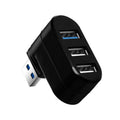 3-Port USB 3.0 Rotary Hub - 5Gbps High-Speed with Current Protection