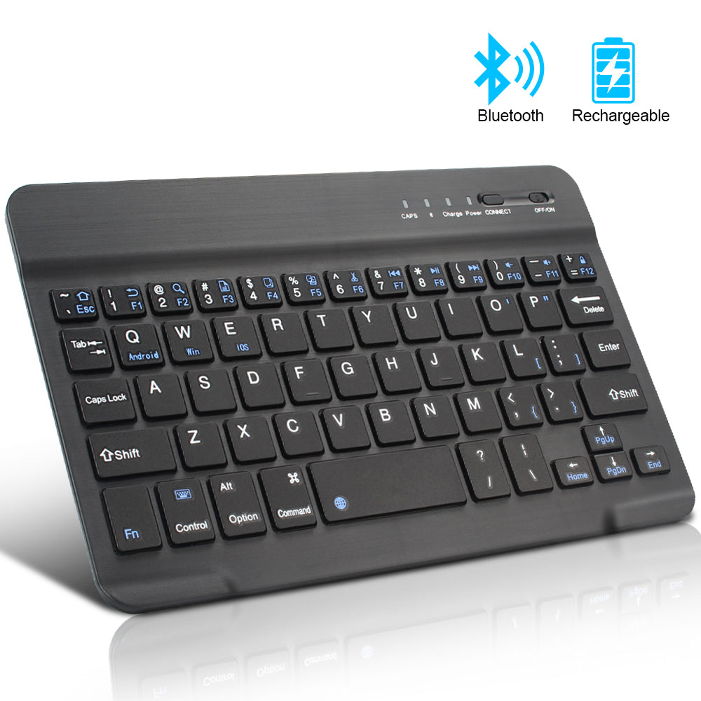 Mini Bluetooth 3.0 Wireless Keyboard - 44hr Battery, 30-Day Standby | 7", 9" & 10"