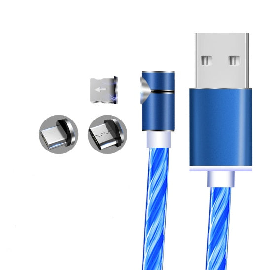 1m-elbow-streamer-data-cable-magnetic-usb-type-c-micro-cable-fast-chargeing-cable