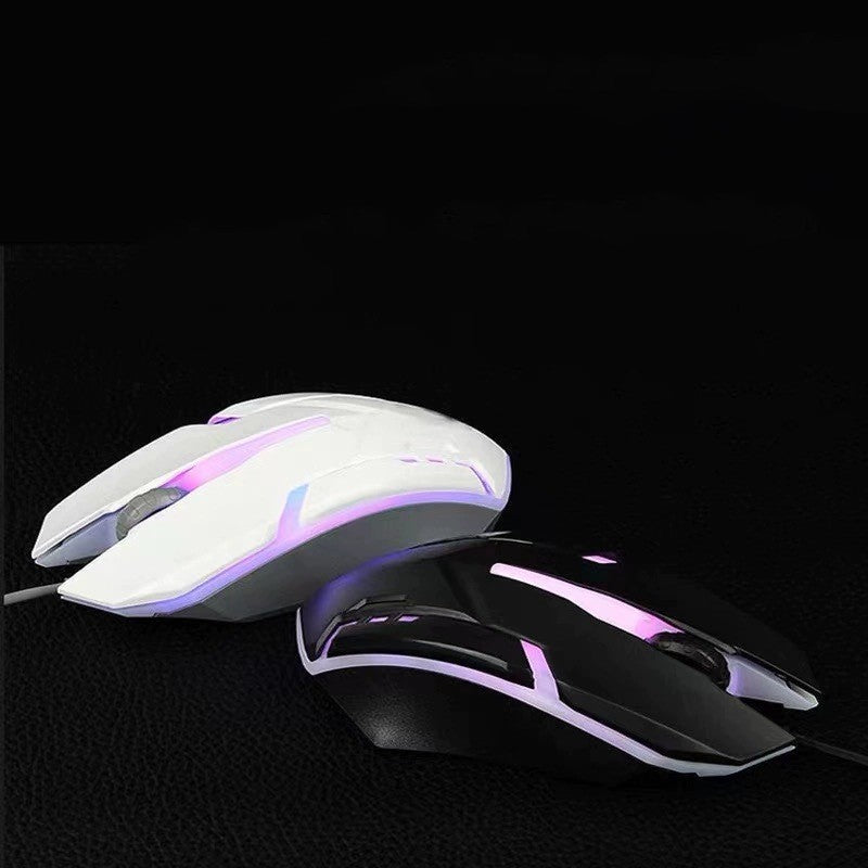 Wired Luminous Mouse - USB, 1.35m Cable | Black & White