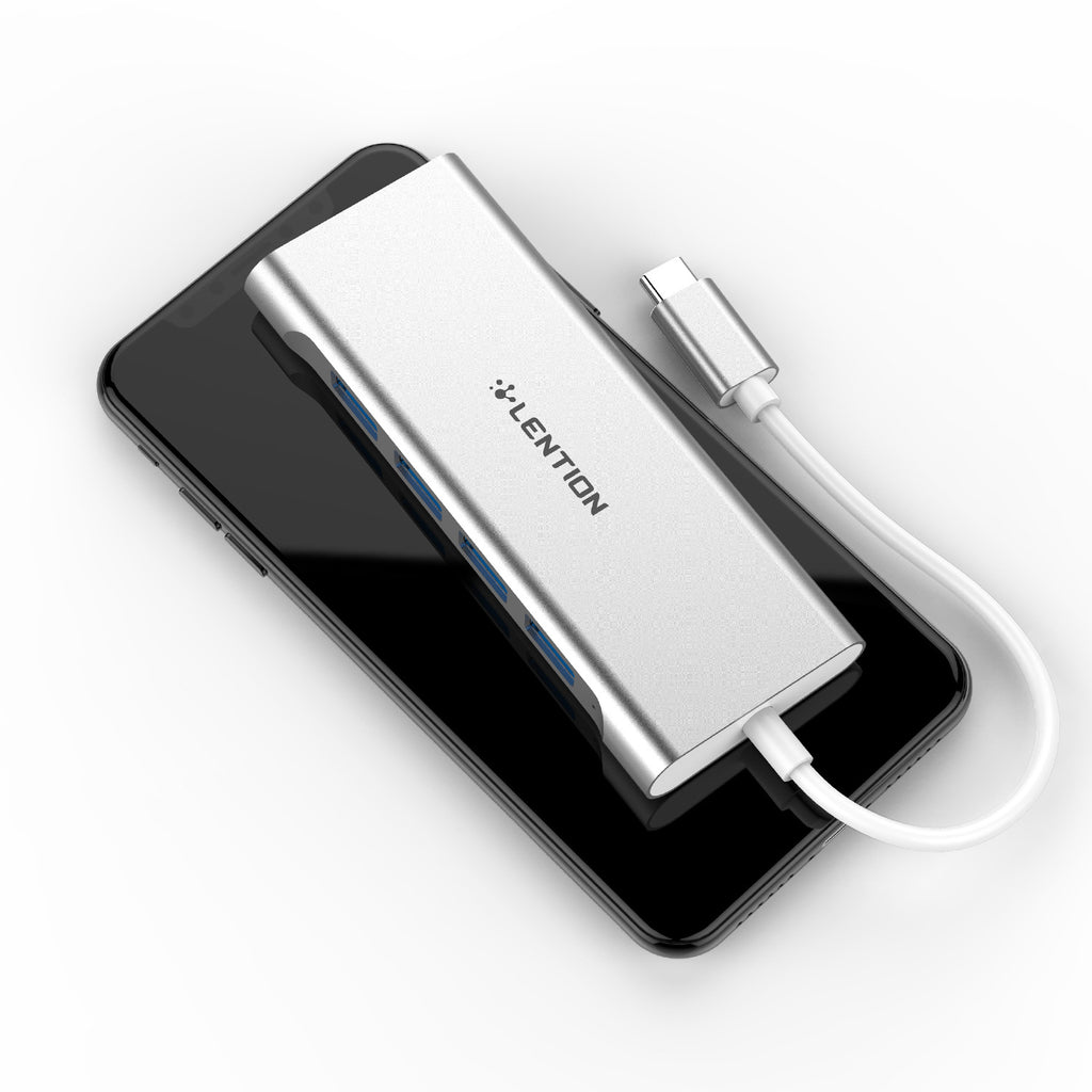 6-in-1 USB-C Hub - 4K HDMI, 4x USB 3.0, PD Charging for Laptops