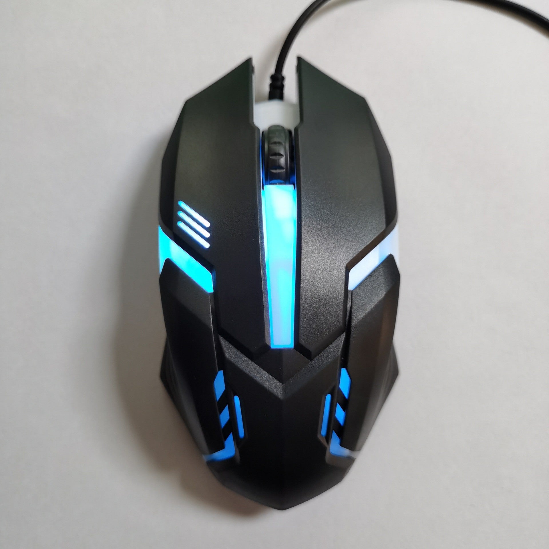 Wired Luminous Mouse - USB, 1.35m Cable | Black & White