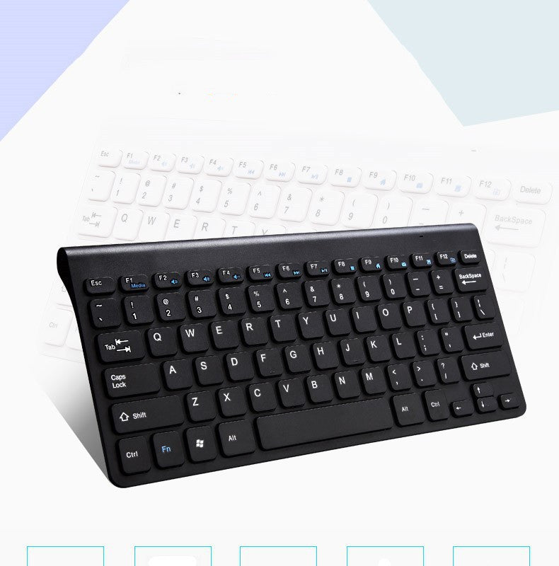 2.4GHz Wireless Keyboard & Mouse Combo - 78 Keys, 10m Range, Auto-Sleep | Black & White