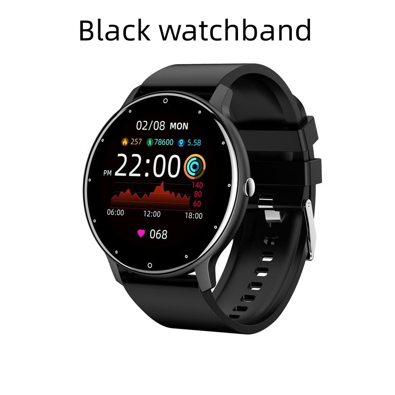 PulseMate Pro Smart Watch – Health & Fitness Tracker with Heart Rate & Weather – Pink watchband