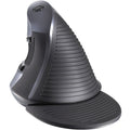Wired USB ergonomic vertical computer mouse with detachable palm rest - black