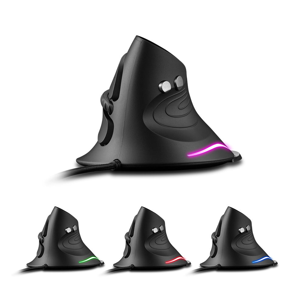 Vertical Ergonomic Mouse - 4-Gear Colour-Coded DPI up to 3200, 6 Buttons | Wired or Wireless
