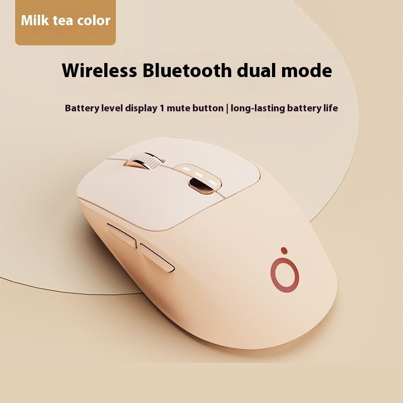 Q5 Silent Wireless Mouse - 5 Buttons | 2.4GHz or Dual-Mode Bluetooth | Matcha, Milk Tea, Sky Blue & More