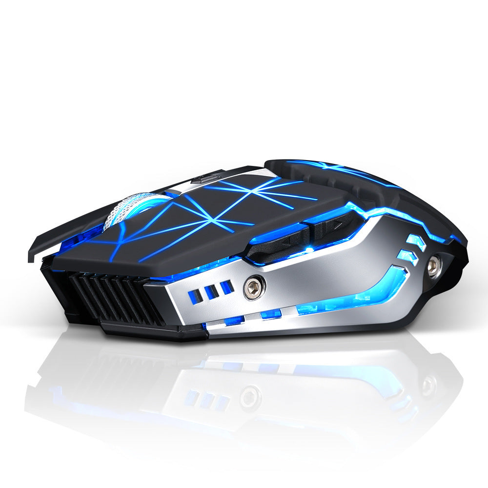 Wireless Silent RGB Gaming Mouse - 3000 DPI, 6 Buttons, USB Rechargeable | Black, Star Black & White