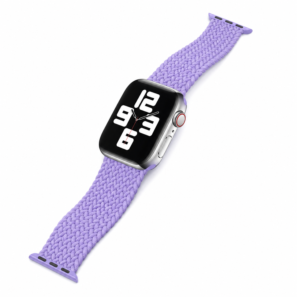 Apple Watch Nylon Braided Elastic Strap | Single Loop | Light Purple | 38/40mm & 42/44mm | XS–L