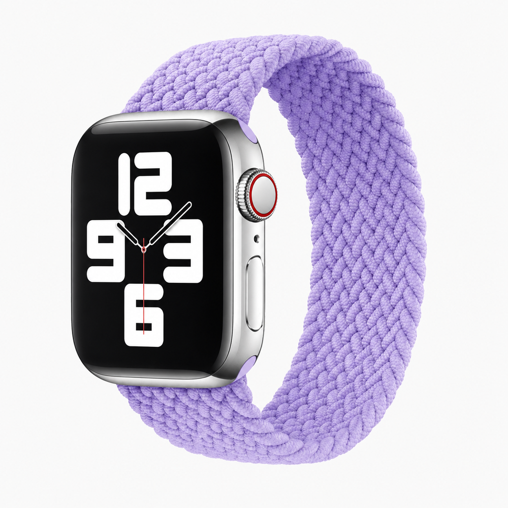 Apple Watch Nylon Braided Elastic Strap | Single Loop | Light Purple | 38/40mm & 42/44mm | XS–L