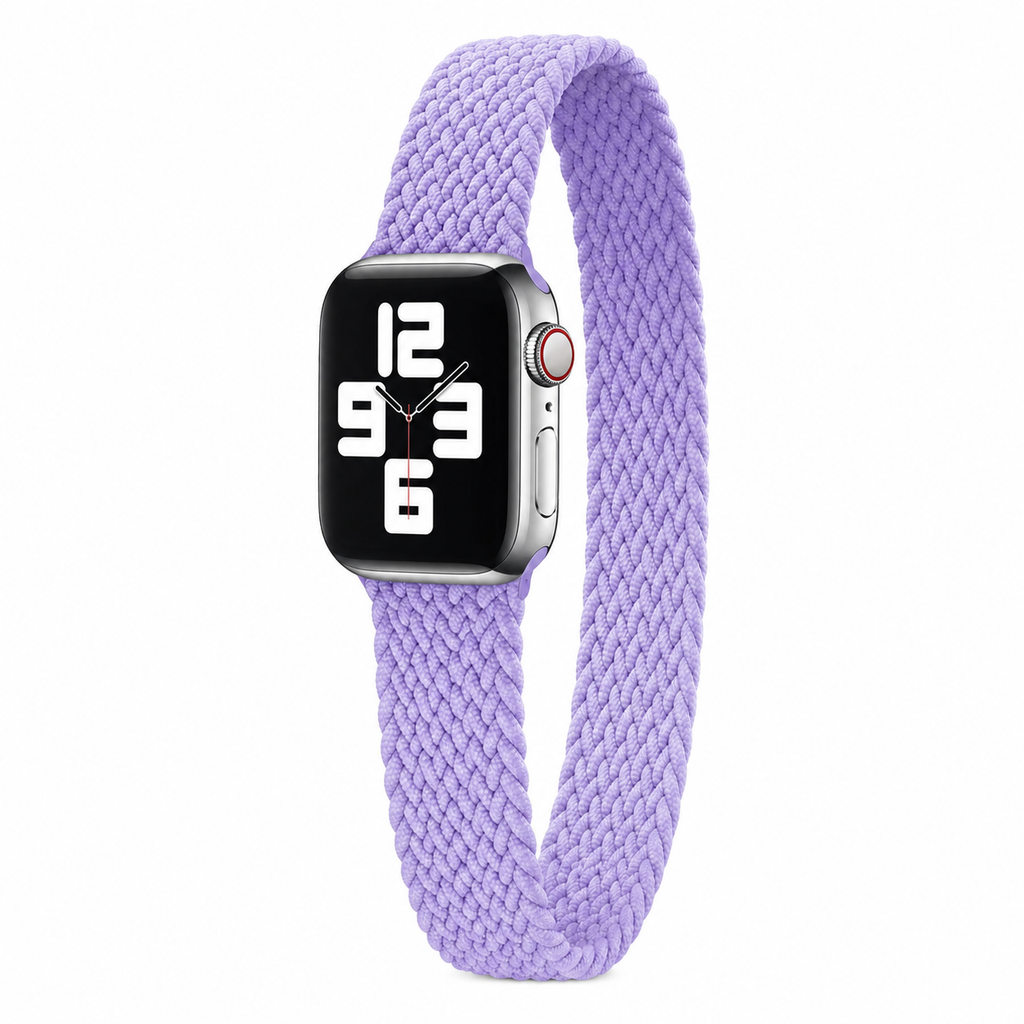 Apple Watch Nylon Braided Elastic Strap | Single Loop | Light Purple | 38/40mm & 42/44mm | XS–L