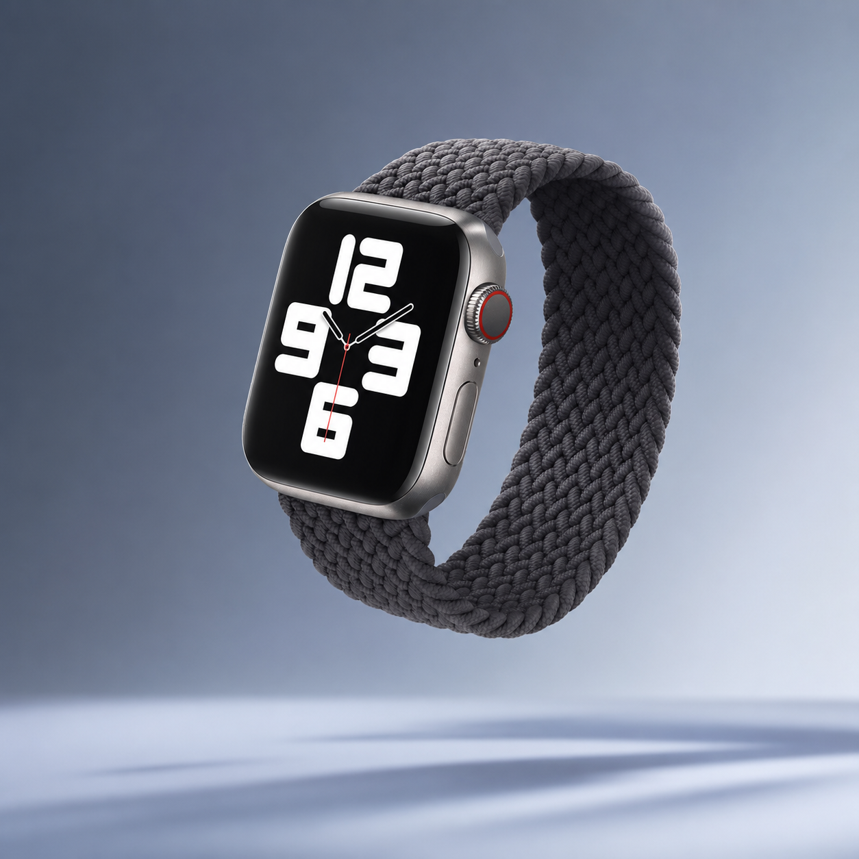 Apple Watch Nylon Braided Elastic Strap | Single Loop | Space Gray | 38/40mm & 42/44mm | XS–L