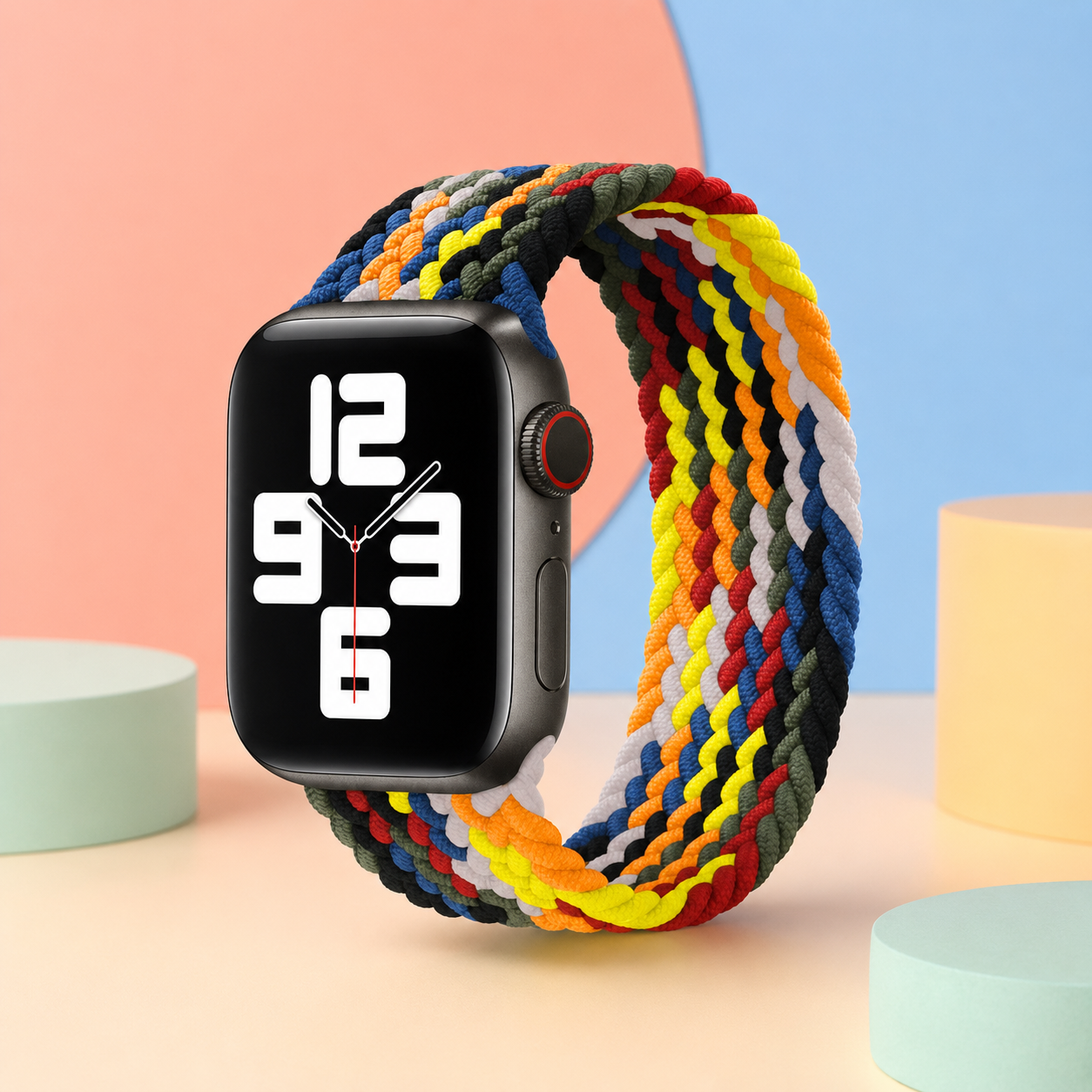 Apple Watch Nylon Braided Elastic Strap | Single Loop | Colourful | 38/40mm & 42/44mm | XS–L