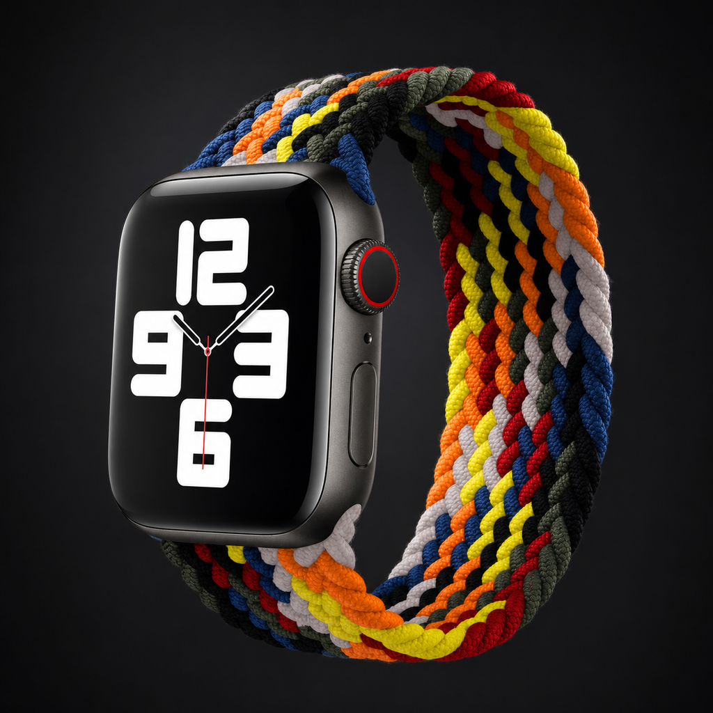 Apple Watch Nylon Braided Elastic Strap | Single Loop | Colourful | 38/40mm & 42/44mm | XS–L