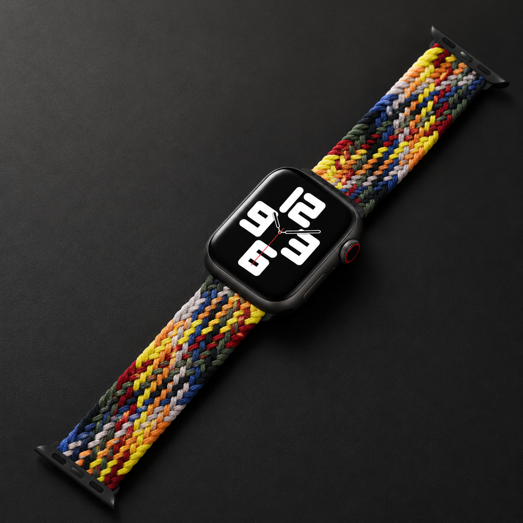 Apple Watch Nylon Braided Elastic Strap | Single Loop | Colourful | 38/40mm & 42/44mm | XS–L