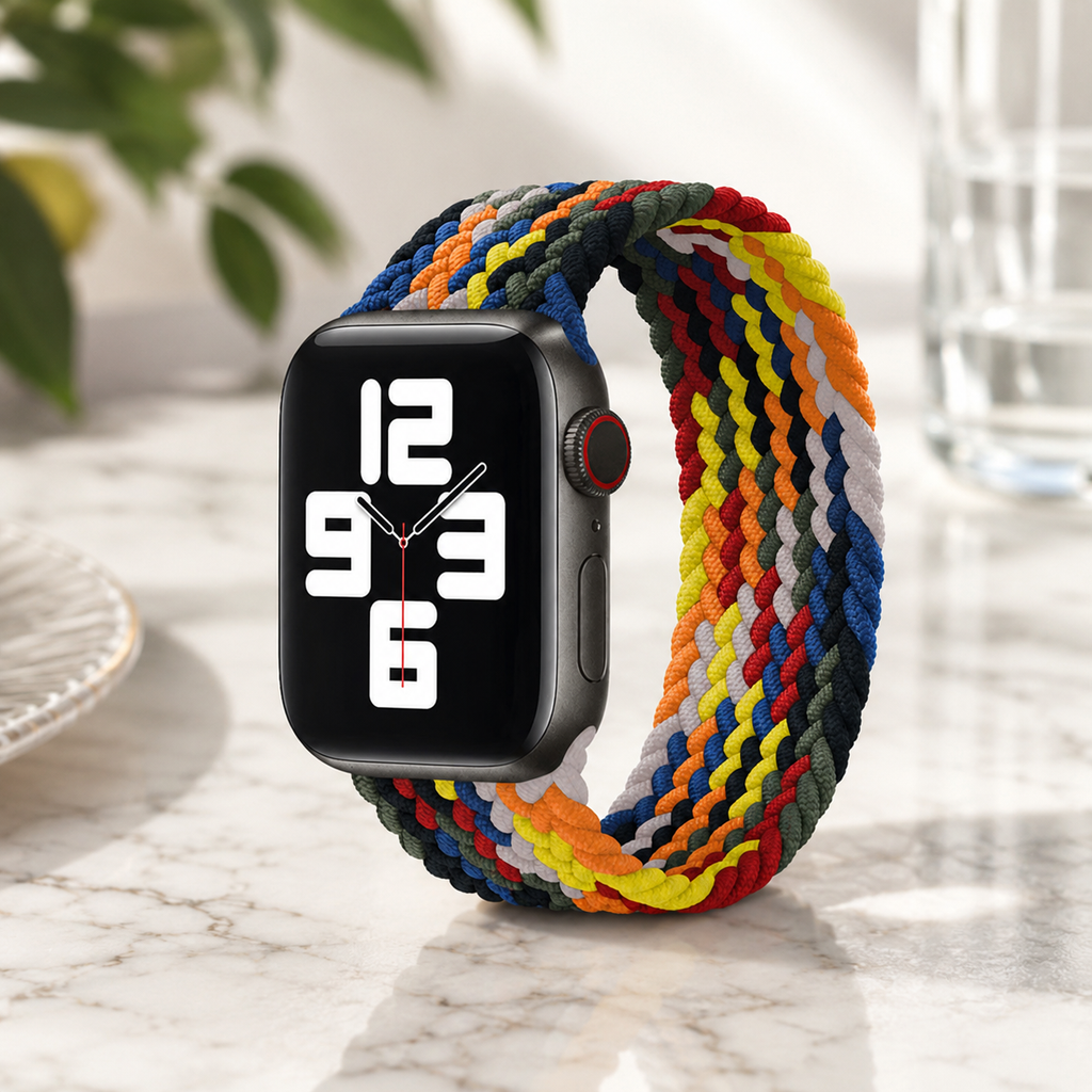 Apple Watch Nylon Braided Elastic Strap | Single Loop | Colourful | 38/40mm & 42/44mm | XS–L