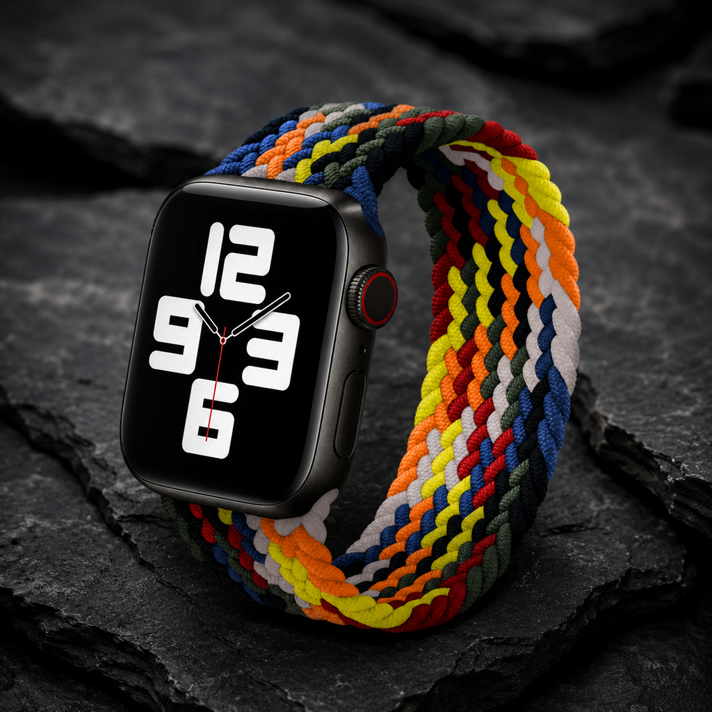 Apple Watch Nylon Braided Elastic Strap | Single Loop | Colourful | 38/40mm & 42/44mm | XS–L