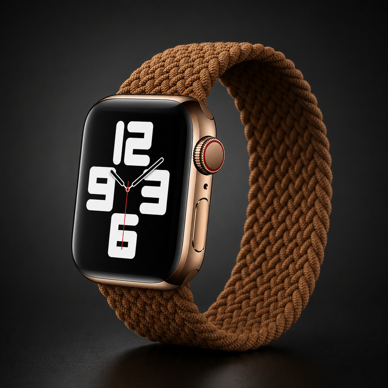 Apple Watch Nylon Braided Elastic Strap | Single Loop | Brown | 38/40mm & 42/44mm | XS–L