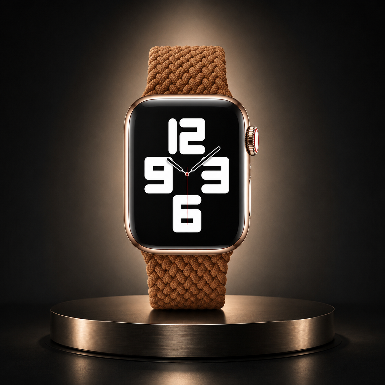 Apple Watch Nylon Braided Elastic Strap | Single Loop | Brown | 38/40mm & 42/44mm | XS–L