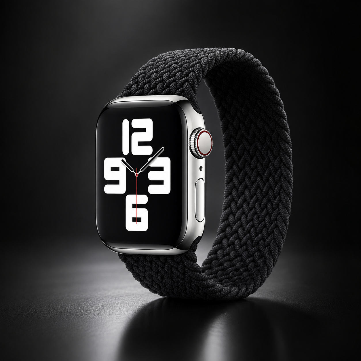 Apple Watch Nylon Braided Elastic Strap | Single Loop | Charcoal | 38/40mm & 42/44mm | XS–L