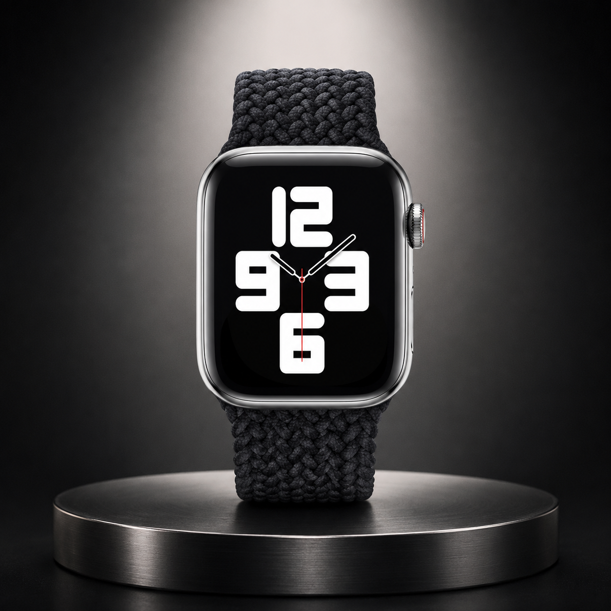 Apple Watch Nylon Braided Elastic Strap | Single Loop | Charcoal | 38/40mm & 42/44mm | XS–L