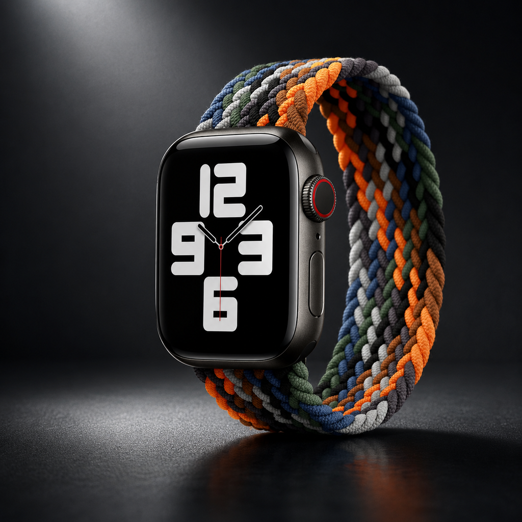 Apple Watch Nylon Braided Elastic Strap | Single Loop | Camouflage | 38/40mm & 42/44mm | XS–L