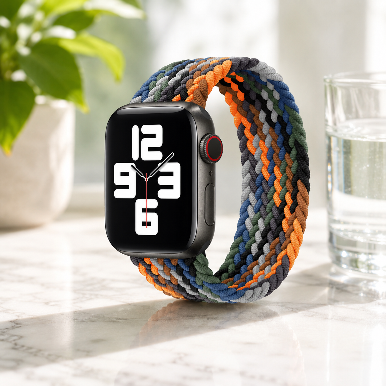 Apple Watch Nylon Braided Elastic Strap | Single Loop | Camouflage | 38/40mm & 42/44mm | XS–L