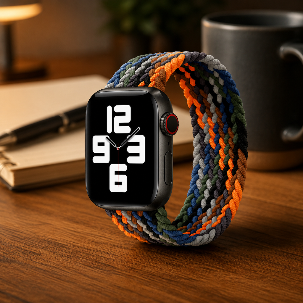 Apple Watch Nylon Braided Elastic Strap | Single Loop | Camouflage | 38/40mm & 42/44mm | XS–L
