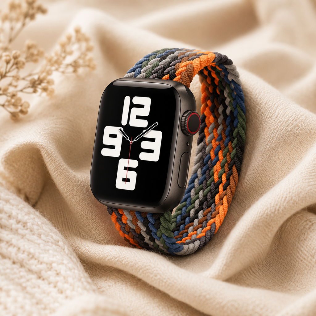 Apple Watch Nylon Braided Elastic Strap | Single Loop | Camouflage | 38/40mm & 42/44mm | XS–L
