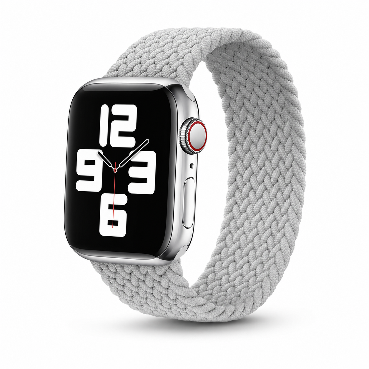 Apple Watch Nylon Braided Elastic Strap | Single Loop | Pearl White | 38/40mm & 42/44mm | XS–L