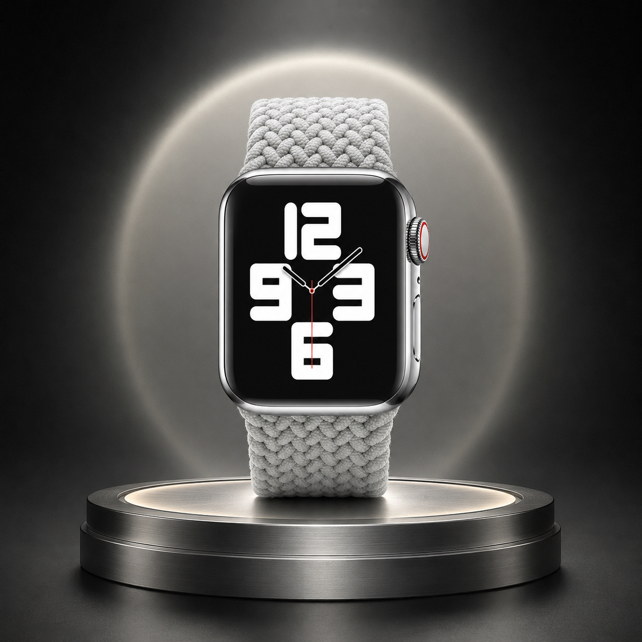 Apple Watch Nylon Braided Elastic Strap | Single Loop | Pearl White | 38/40mm & 42/44mm | XS–L