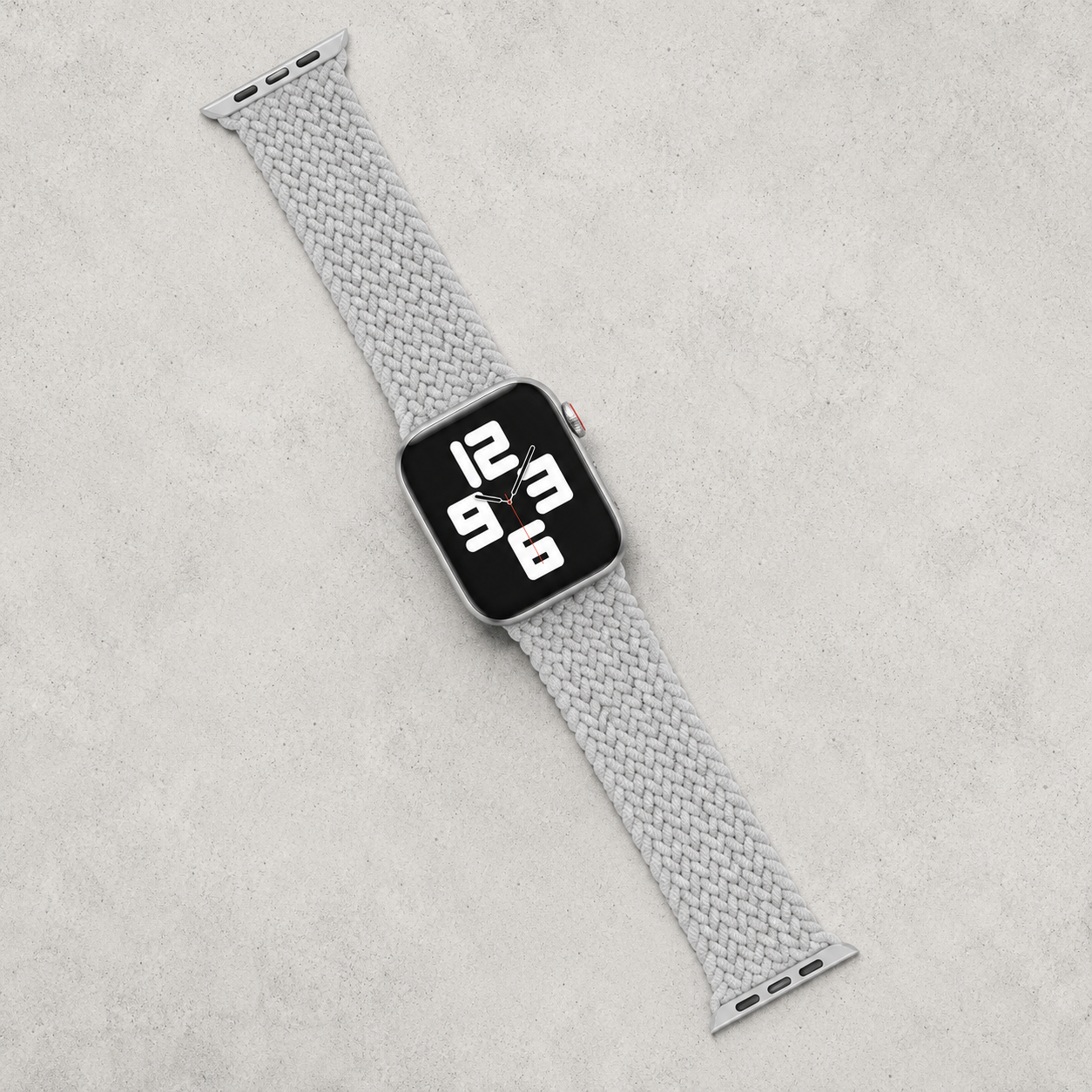 Apple Watch Nylon Braided Elastic Strap | Single Loop | Pearl White | 38/40mm & 42/44mm | XS–L