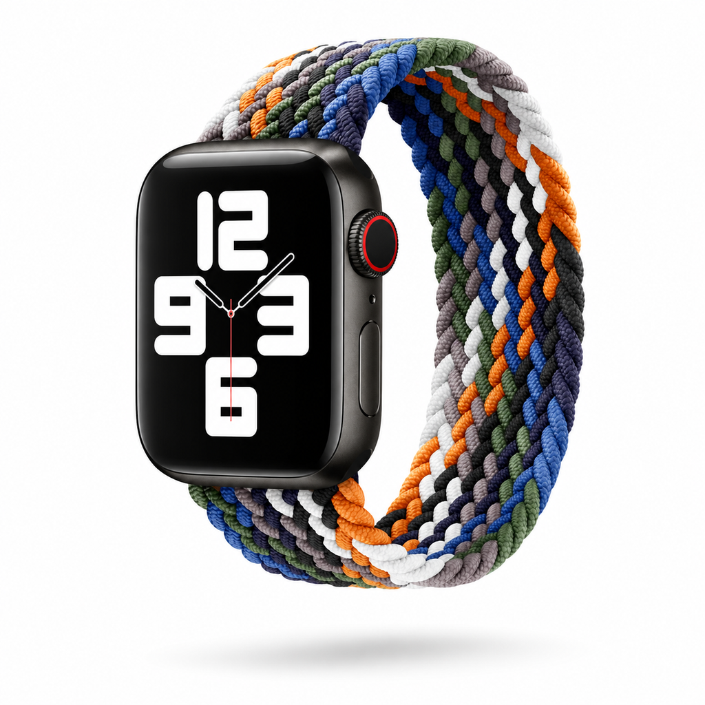 Apple Watch Nylon Braided Elastic Strap | Single Loop | Cowboy Colorful | 38/40mm & 42/44mm | XS–L