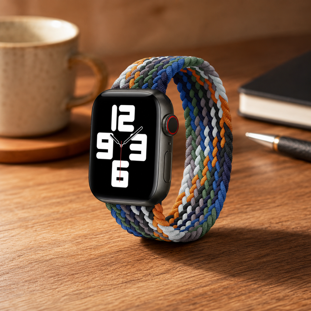 Apple Watch Nylon Braided Elastic Strap | Single Loop | Cowboy Colorful | 38/40mm & 42/44mm | XS–L