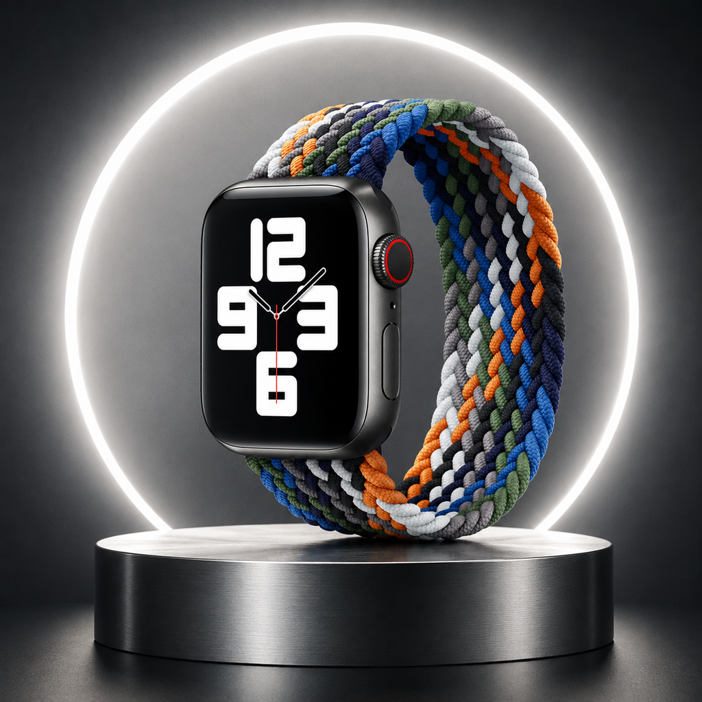 Apple Watch Nylon Braided Elastic Strap | Single Loop | Cowboy Colorful | 38/40mm & 42/44mm | XS–L