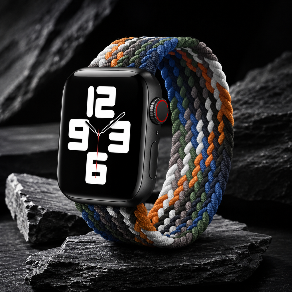 Apple Watch Nylon Braided Elastic Strap | Single Loop | Cowboy Colorful | 38/40mm & 42/44mm | XS–L