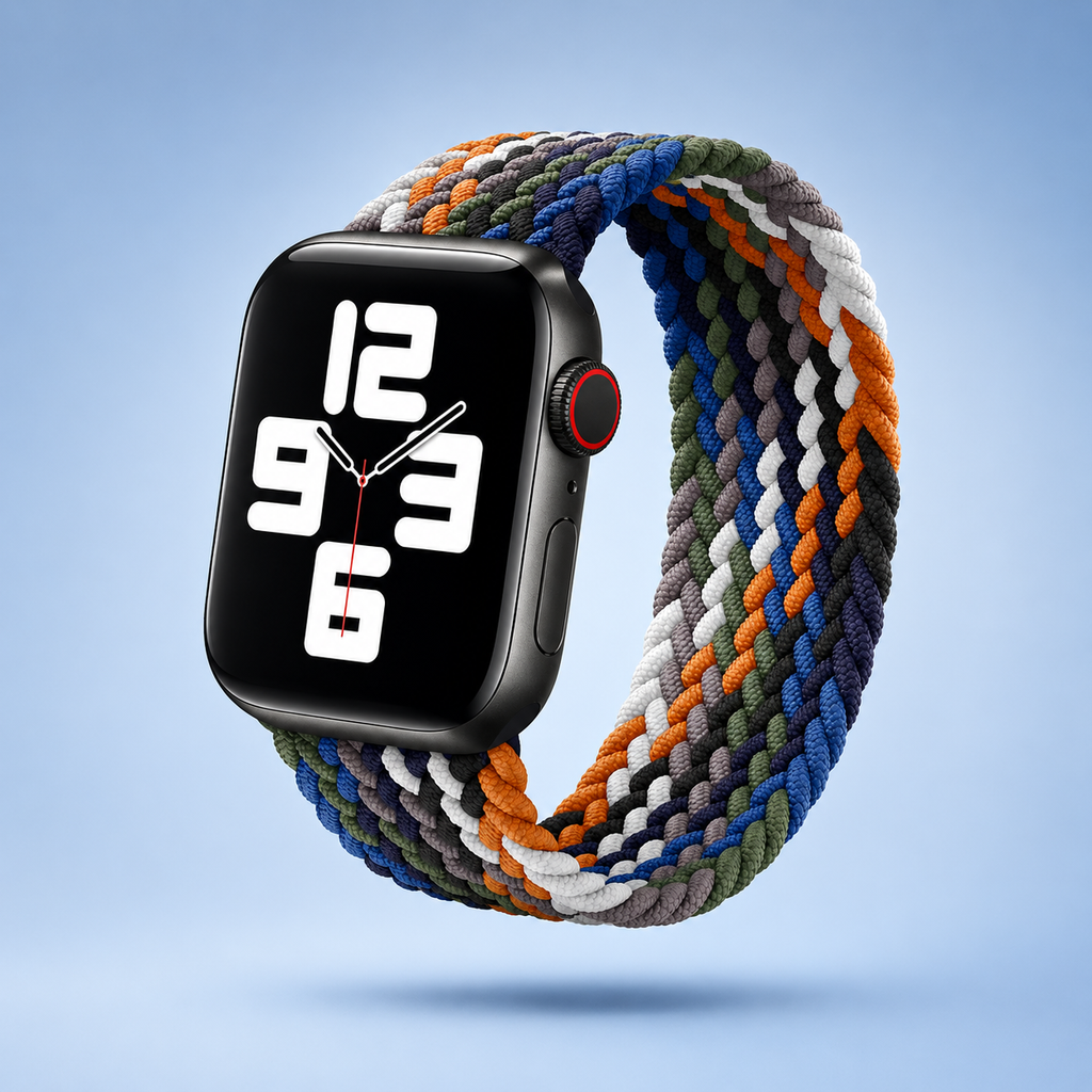 Apple Watch Nylon Braided Elastic Strap | Single Loop | Cowboy Colorful | 38/40mm & 42/44mm | XS–L