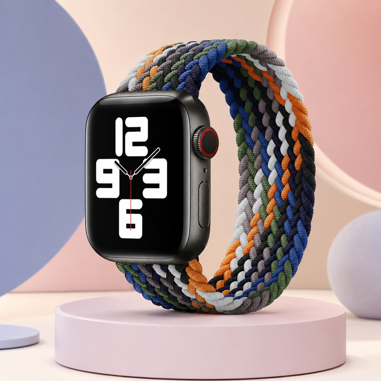 Apple Watch Nylon Braided Elastic Strap | Single Loop | Cowboy Colorful | 38/40mm & 42/44mm | XS–L
