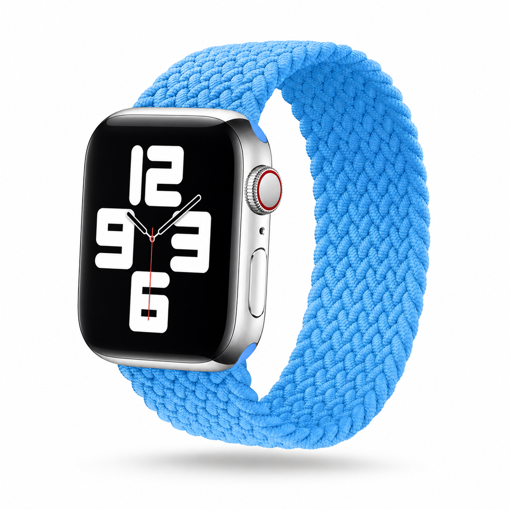 Apple Watch Nylon Braided Elastic Strap | Single Loop | Sky Blue | 38/40mm & 42/44mm | XS–L