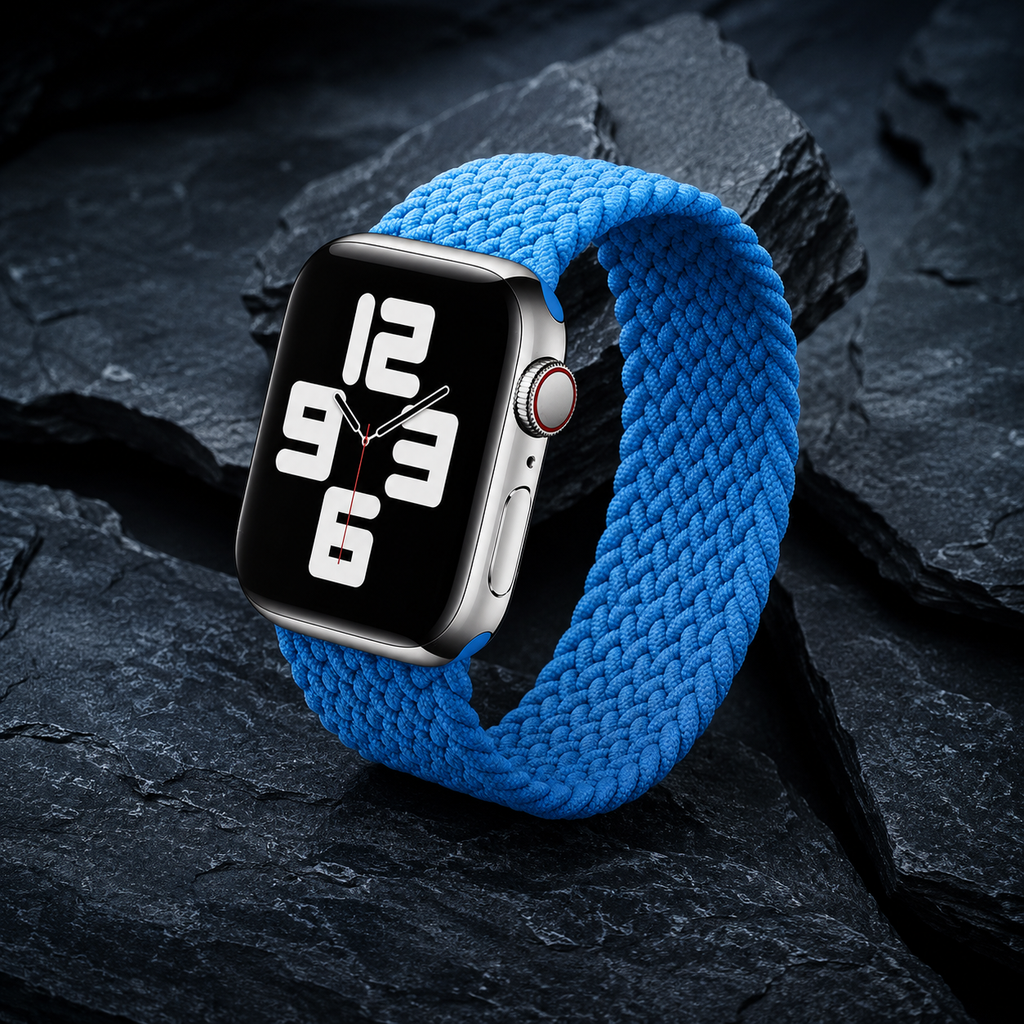 Apple Watch Nylon Braided Elastic Strap | Single Loop | Sky Blue | 38/40mm & 42/44mm | XS–L