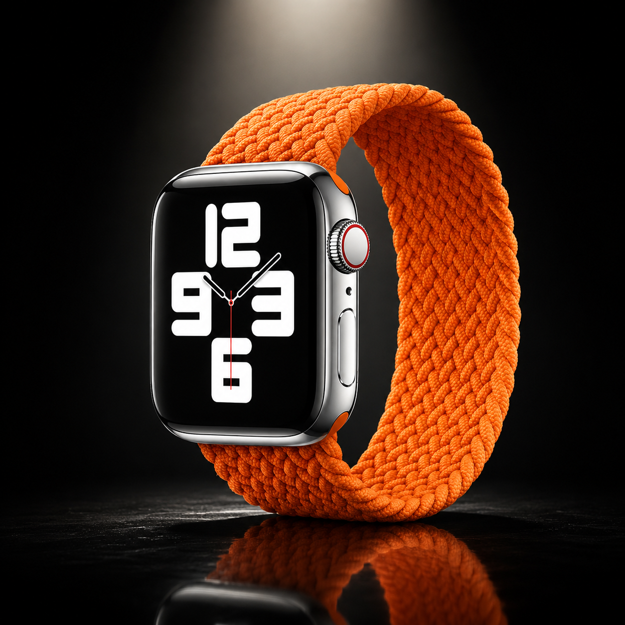 Apple Watch Nylon Braided Elastic Strap | Single Loop | Orange | 38/40mm & 42/44mm | XS–L
