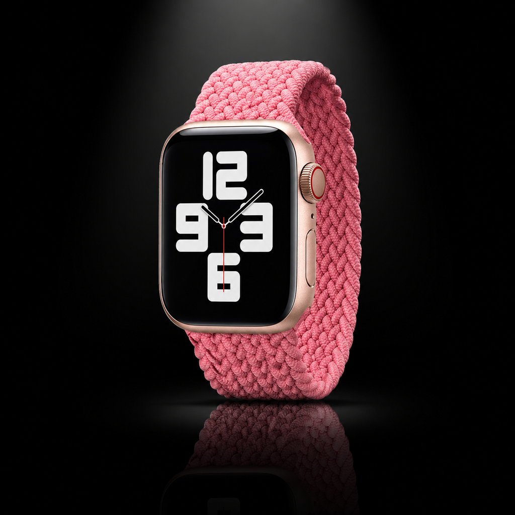 Apple Watch Nylon Braided Elastic Strap | Single Loop | Pink | 38/40mm & 42/44mm | XS–L