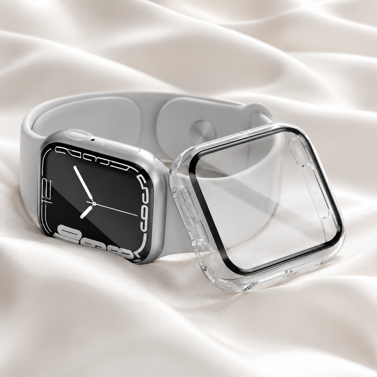 Apple Watch Protective Case | PC + Tempered Glass | Transparent | 38–49mm