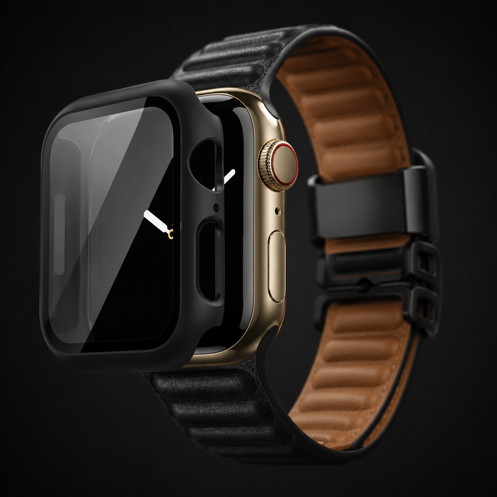 Apple Watch Protective Case | PC + Tempered Glass | Black | 38–49mm
